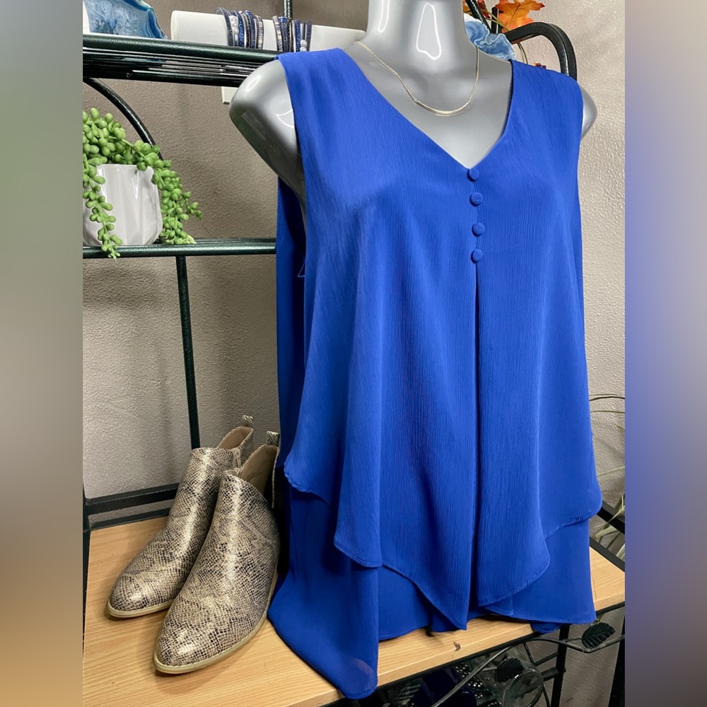 NWOT | L Love Women’s Sleeveless Top | Large | Royal Blue